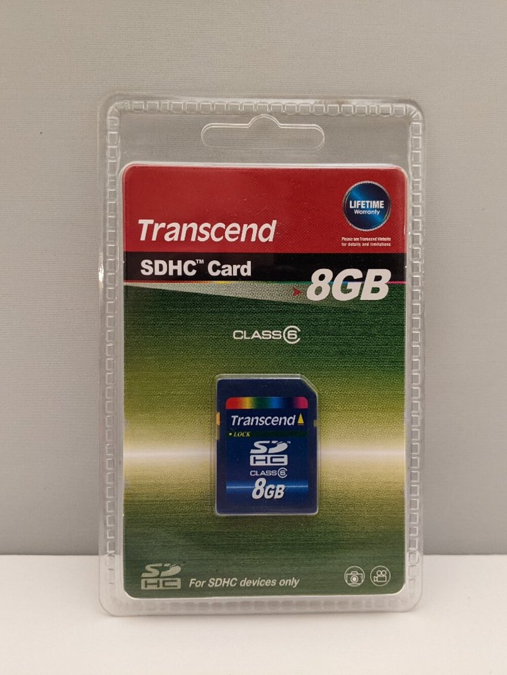 TRANSCEND SDHC [ Secure Digital High-Capacity ] Card | 8GB | Class 6 | TS8GSDHC6